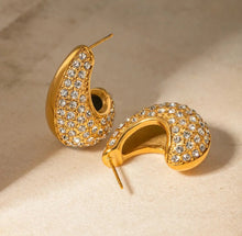 Cargar imagen en el visor de la galería, Half Zircon Drop Earring
