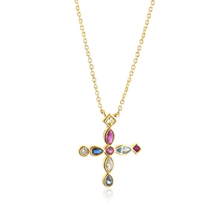 Color Cross Necklace