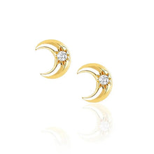 Cargar imagen en el visor de la galería, Mini Moon Earrings (Unidad)
