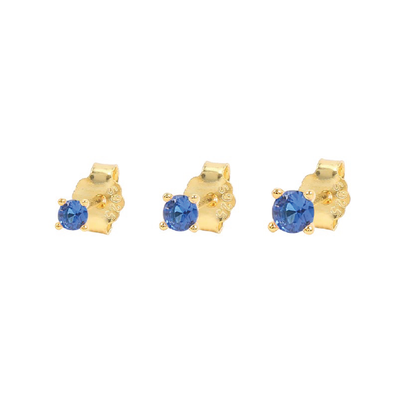 Circon Multiple Colors Mini Earrings (Unidad)